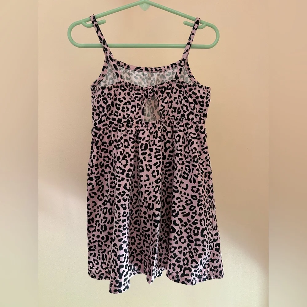Pink Leopard Summer Dress Cotton Blend Girls Size 3T The Children’s Place